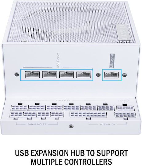Lian Li EG1300 1300W Λευκό Τροφοδοτικό Υπολογιστή Full Modular 80 Plus Platinum