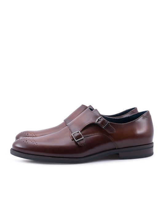 Damiani Men's Leather Dress Shoes Tabac Brown