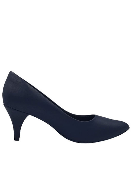 Piccadilly Anatomic Synthetic Leather Pointed Toe Blue Heels