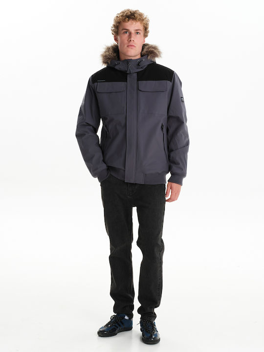 Winter Jacke Bomber Wasserdicht und Winddicht Blau
