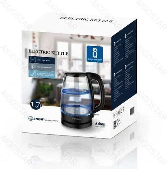 Aigostar Електрически Кана 1.7л 2200W Черен