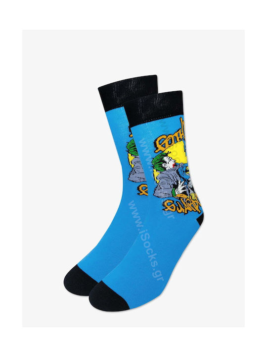 Dc Cotton Sock Designs Batman Vs Joker Light Blue