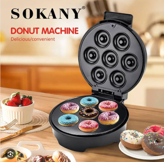 Sokany Уред за Донъти 7 Места 1200W Черен