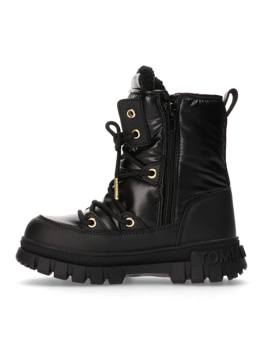 Kinder-Schneestiefel mit Reißverschluss Schwarze