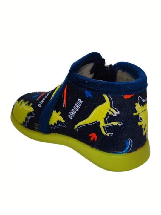 Kinderhausschuhe Stiefel Blau