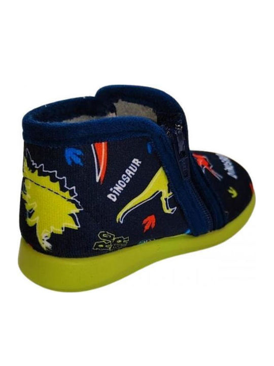 Kinderhausschuhe Stiefel Blau