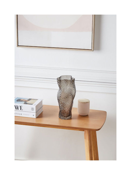 Beliani Διακοσμητικό Βάζο Glas Gray 1Stück