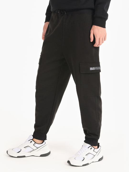Pantaloni de trening cu Elastic Black