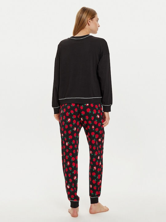 DKNY Set Pijamale pentru Femei Negru