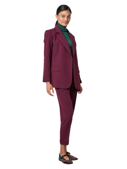 Passager Women's Blazer Burgundy