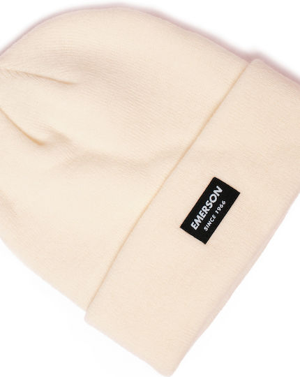 Beanie Unisex Beanie Knitted in Ecru color