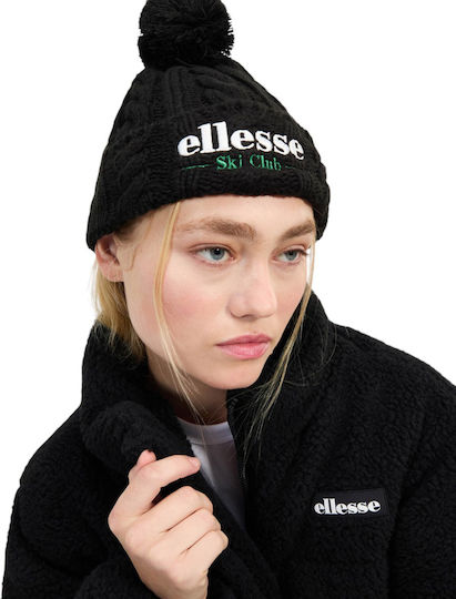 Ski Club Sanga Pom Pom Beanie Feminin Căciulă Tricotat în culoarea Negru