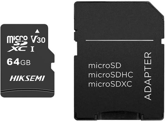 Hiksemi microSDXC 64GB Class 10 UHS-I με αντάπτορα
