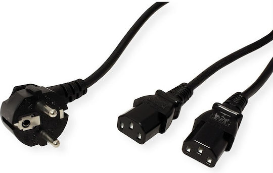 Value Schuko - IEC C13 Cablu 2m Negru (19.99.1022-50)