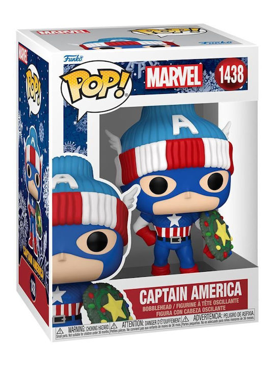 Funko Pop! Captain America Holiday Bobble-Head