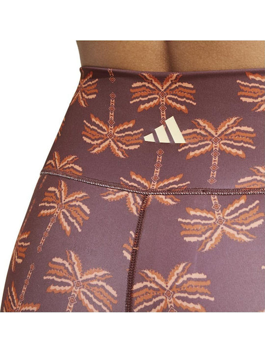 X FARM Rio Instruire Colanti de femei Cropped Colanti Talie inalta Brown