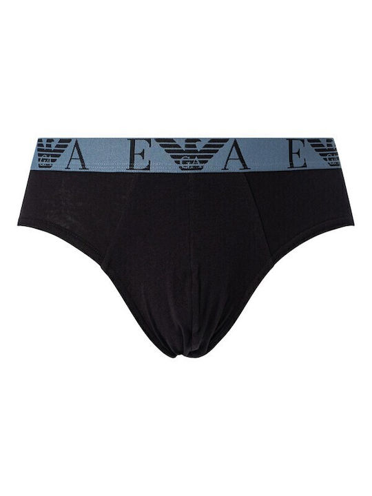 Emporio Armani Men's Briefs 3Pack Storm, Magnet, Black