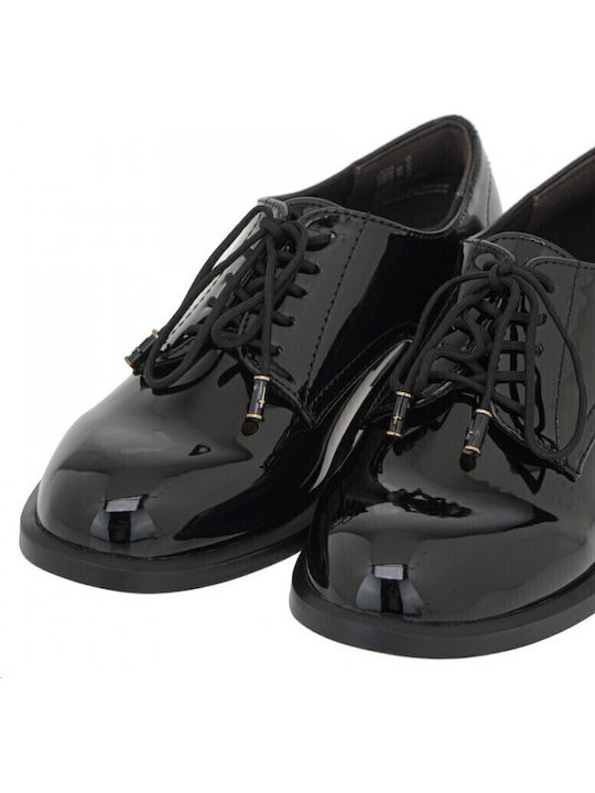 Women's Leather Oxford Shoes Black
