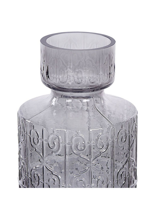 Beliani Vază Decorativă Sticlă Gri 1buc