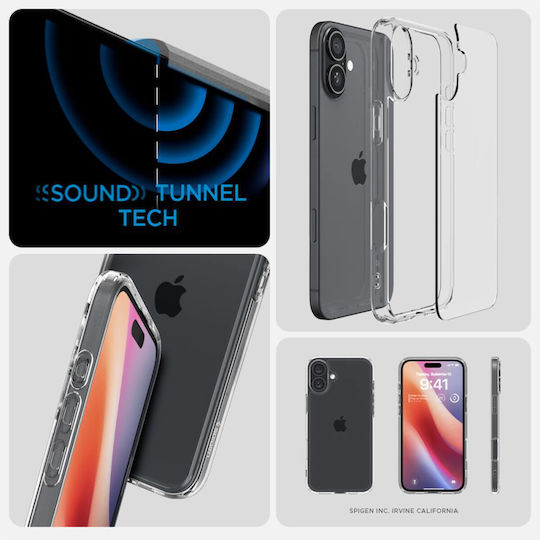 Spigen Ultra Hybrid Umschlag Rückseite Kunststoff 2mm Crystal Clear (iPhone 16)