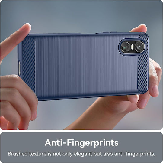 Techsuit Carbon Back Cover Σιλικόνης Μαύρο (Xperia 10 VI)