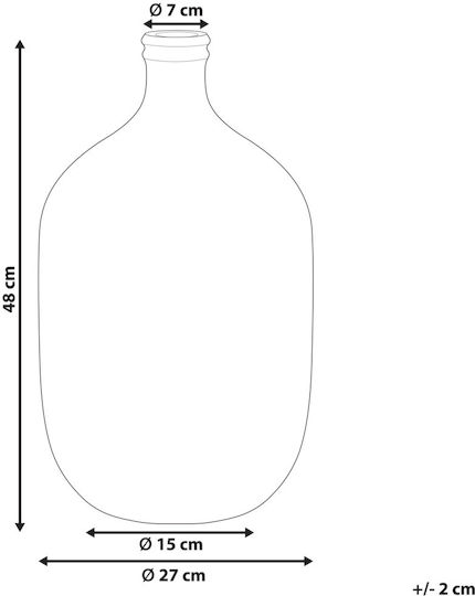 Beliani Διακοσμητικό Βάζο Glas Transparent 1Stück