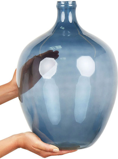 Beliani Glasvase Blau