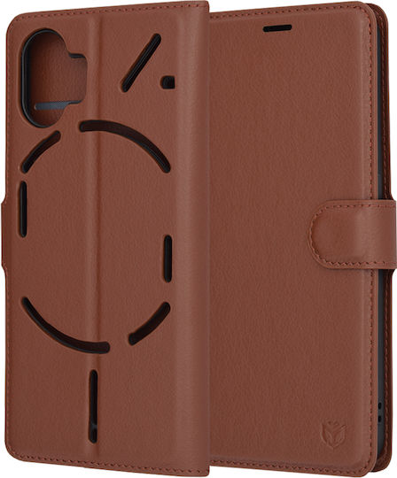 Techsuit Книга Кожа Кафяв (Nothing Phone 2)