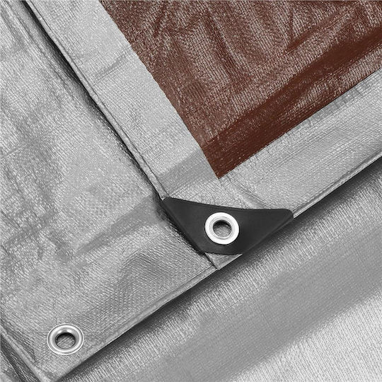 Laminated Waterproof Polyethylene Tarp 210g/m2 4x8m Gray