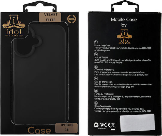 Idol 1991 Velvet Elite Back Cover Σιλικόνης Αδιάβροχο Μαύρο (iPhone 16)