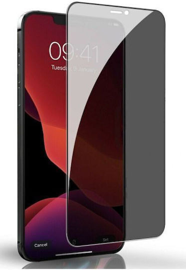 3D Full Glue Privacy Tempered Glass Μαύρο (Galaxy A02s)