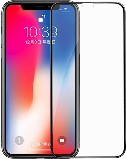 Hard 5D Full Glue Full Face Tempered Glass Μαύρο (iPhone 11 Pro / X / XS)