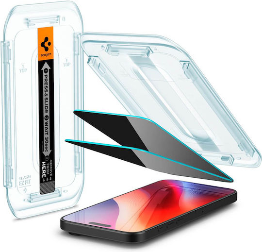 Spigen GLAS.tR EZ Fit Privacy Tempered Glass 2τμχ (iPhone 17 Pro Max / iPhone 16 Pro Max)
