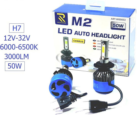 Lămpi Autoturismului H7 Canbus LED Roșu 9-30V 50W 2buc