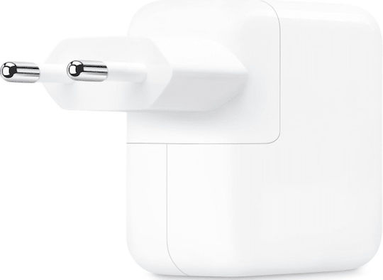 Apple Charger Without Cable with 2 USB-C Ports 35W Power Delivery White (Power Adapter)