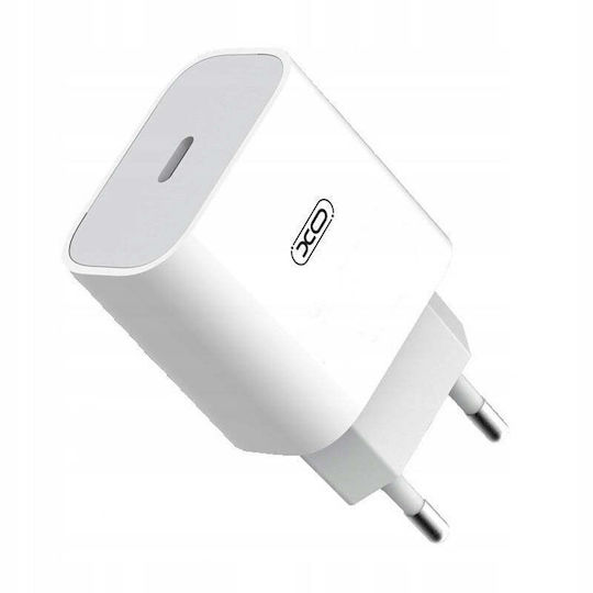 XO Charger Without Cable with USB-C Port 18W Power Delivery Whites (L40)