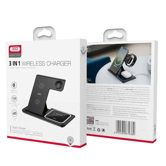 XO Wireless Charger (Qi Pad) 15W Blacks (WX023)