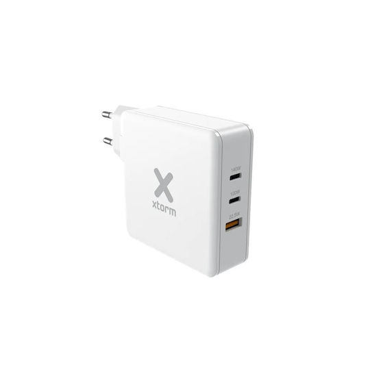 Xtorm Φορτιστής Χωρίς Καλώδιο GaN με Θύρα USB-A και 3 Θύρες USB-C 140W Power Delivery / Quick Charge 3.0 Λευκός (XEC140 GaN2 Ultra)