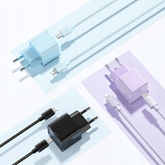 Mcdodo Зарядно Устройство Без Кабел GaN с USB-C Изходен Порт 20W Power Delivery Лилаво CH-3773