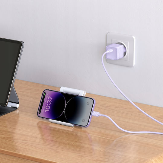 Mcdodo Зарядно Устройство Без Кабел GaN с USB-C Изходен Порт 20W Power Delivery Лилаво CH-3773