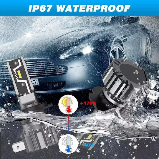 NovSight Λάμπες Αυτοκινήτου H4 LED 6500K Ψυχρό Λευκό 12V 50W 2τμχ