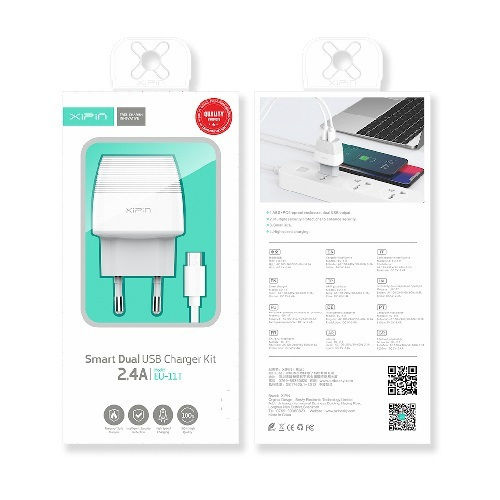 Xipin Φορτιστής και Καλώδιο micro USB Λευκός (EU-11T)