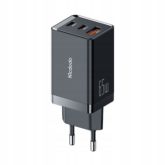 Mcdodo Φορτιστής Χωρίς Καλώδιο GaN 67W Power Delivery Μαύρος (Ch-1541)