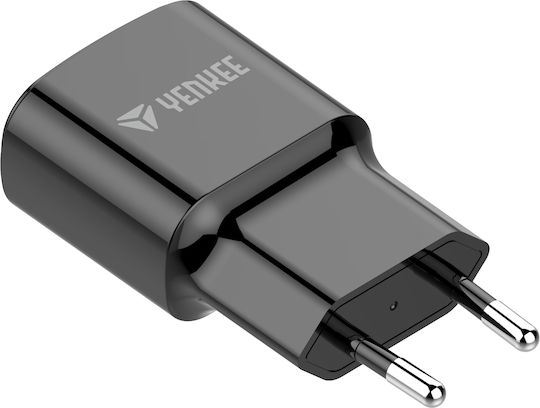 Yenkee Безжичен Заряден Уред с USB-A Изходен Порт Черен (YAC 2023BK)