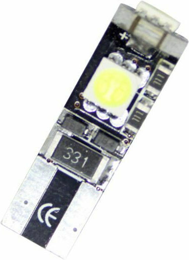 Λάμπα Αυτοκινήτου T10 3 SMD Canbus LED 5000K Ψυχρό Λευκό 12V
