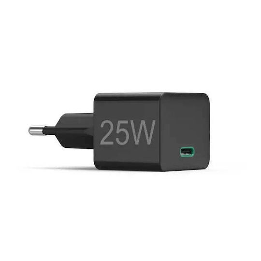 HAMA Φορτιστής Χωρίς Καλώδιο με Θύρα USB-C 25W Power Delivery Μαύρος (00201651)