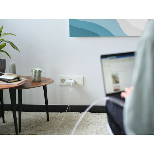 Trust Φορτιστής με Θύρα USB-C και Καλώδιο USB-C - USB-C 100W Power Delivery Λευκός (25140)