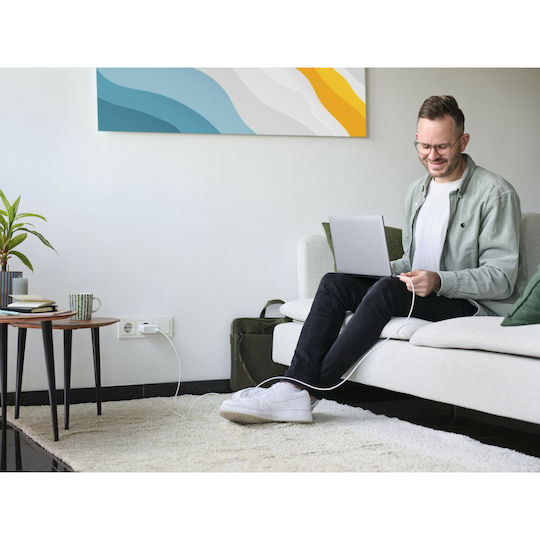 Trust Φορτιστής με Θύρα USB-C και Καλώδιο USB-C - USB-C 100W Power Delivery Λευκός (25140)