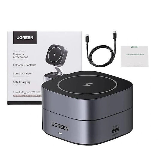 Ugreen Magsafe Charger with USB-C Port 15W Black (W526)