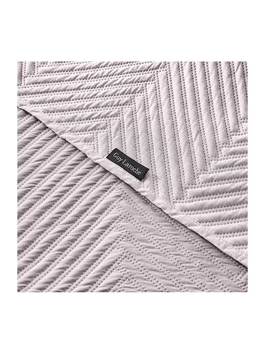 Guy Laroche Bone Σετ Κουβερλί Ημίδιπλο Microfiber Bone Sepia 180x240cm 2τμχ